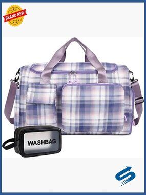 Small Gym Bag with Shoe Compartment, Travel Duffle Weekender